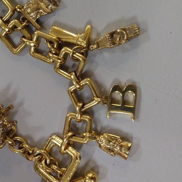 Burberry 18kt Gold Plated Charm Bracelet Watch - Picture 7 of 9